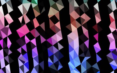 Çizgileri ve üçgenleri olan vektörsüz bir düzen. Soyut arkaplanda renkli eğimli üçgenler