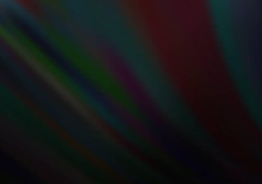 Karanlık tonlardaki kıvrımlı ışık ışınları vektörleri soyut parlak arkaplanı bulanıklaştırdı. Eğilimli modern illüstrasyon