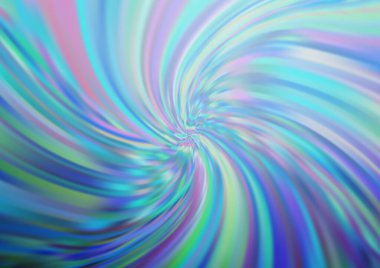 Mavi tondaki kıvrımlı ışık ışınları vektörün parlak arkaplanı bulanıklaştırdı. Gradyan ile modern illüstrasyon şablonu