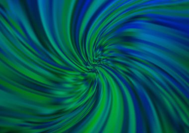 Mavi tondaki kıvrımlı ışık ışınları vektörün parlak arkaplanı bulanıklaştırdı. Gradyan ile modern illüstrasyon şablonu