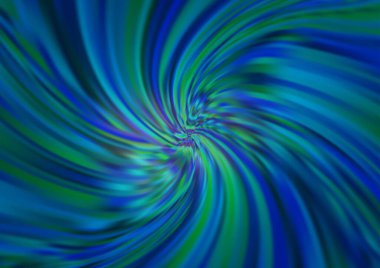 Mavi tondaki kıvrımlı ışık ışınları vektörün parlak arkaplanı bulanıklaştırdı. Gradyan ile modern illüstrasyon şablonu