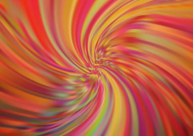 Kırmızı tonlardaki kıvrımlı ışık ışınları vektörün parlak arkaplanı bulanıklaştırdı. Eğilimli modern illüstrasyon