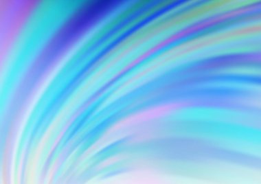 Mavi tondaki kıvrımlı ışık ışınları vektörün parlak arkaplanı bulanıklaştırdı. Gradyan ile modern illüstrasyon şablonu