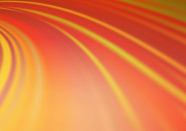 Kırmızı tonlardaki kıvrımlı ışık ışınları vektörün parlak arkaplanı bulanıklaştırdı. Eğilimli modern illüstrasyon