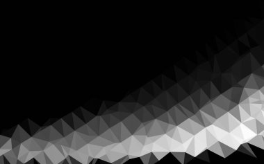 Çizgileri ve üçgenleri olan vektörsüz bir düzen. Soyut arkaplanda renkli eğimli üçgenler