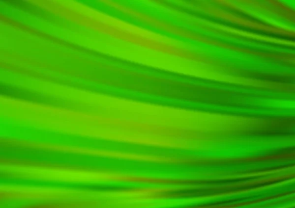 Gebogene Lichtstrahlen Grünen Farben Vektor Verschwommenen Glanz Abstrakten Hintergrund Moderne — Stockvektor