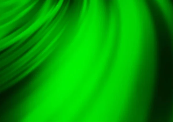 Raggi Luce Curvi Colori Verdi Vettore Offuscata Brillantezza Sfondo Astratto — Vettoriale Stock
