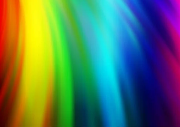 彩虹色调矢量中的弯曲光束模糊了光线的抽象背景 带有渐变的现代插图 — 图库矢量图片
