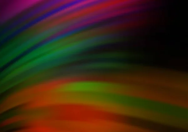Gebogene Lichtstrahlen Regenbogentönen Vektor Verschwommenen Glanz Abstrakten Hintergrund Moderne Illustration — Stockvektor