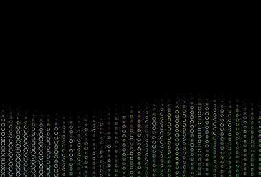 Koyu yeşil, altıgen kümeli sarı vektör kapağı. Altıgen tarzda ışıldayan soyut çizimler. Reklamlar, broşürler için desen.