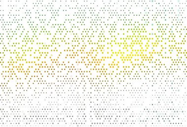 Açık yeşil, daire şekilli sarı vektör düzeni. Doğa tarzında bulanık halkaları olan güzel renkli çizimler. Posterler, afişler için tasarım.