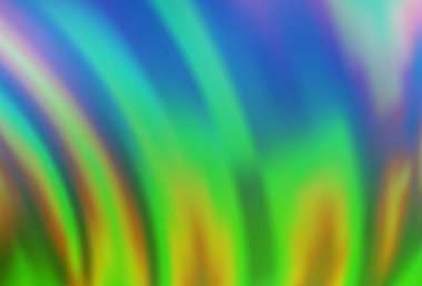 Açık mavi, eğri daireli yeşil vektör arkaplan. Mermer biçiminde yaratıcı geometrik çizim ve gradyan. İş tasarımınız için tamamen yeni bir şablon.