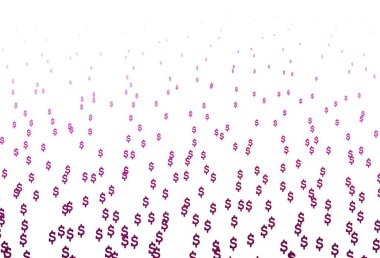 Finansal sembollü açık pembe vektör dokusu. Beyaz arka planda tüm para birimlerinin renkli sembolleri. Bu model finansal ve yatırım web siteleri için kullanılabilir.