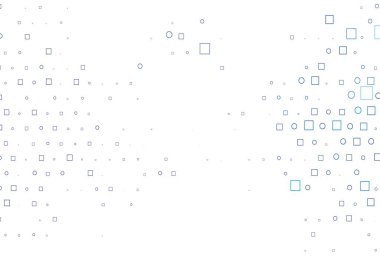 Disklerle, dikdörtgenlerle açık mavi vektör dokusu. Daireleri olan renkli bir eğim, soyut arkaplanda dikdörtgenler. Reklamlar, broşürler için desen.