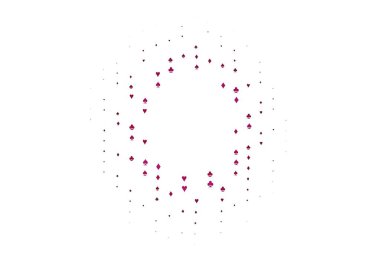 Kumarın sembolleriyle açık pembe vektör kaplaması. Oyun kartlarının izole sembollerine sahip soyut çizimler. Kumarhane reklamınız için akıllı tasarım.