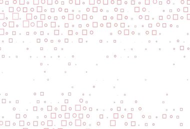 Dairesel ve dikdörtgenli açık kırmızı vektör arkaplanı. Renkli daireleri, dikdörtgenleri olan soyut çizimler. Marka kitabın için tamamen yeni bir şablon.