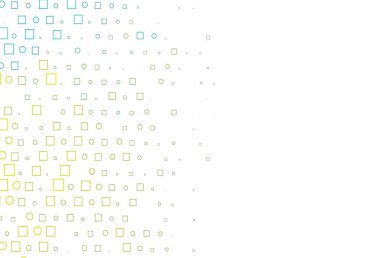 Açık yeşil, daire benekli sarı vektör düzeni, küpler. Soyut tarzda dekoratif tasarım, daireler, dikdörtgenler. Marka kitabın için tamamen yeni bir şablon.