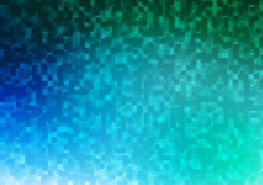 Açık mavi, çizgileri ve dikdörtgenleri olan yeşil vektör düzeni. Soyut stil ve dikdörtgenlerle dekoratif tasarım. İniş sayfası için modern şablon.