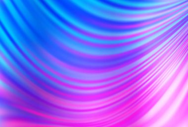 Açık pembe, kabarcık şekilli mavi vektör şablonu. Bulanık baloncuk şekilli bir örnek. İş tasarımınız için şablon.