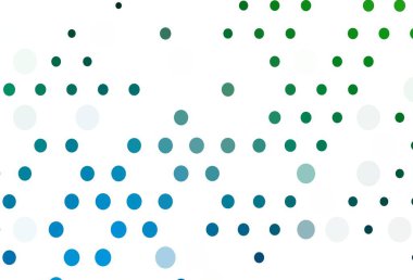 Açık mavi, noktalı yeşil vektör arkaplanı. Bulanık yağmur damlaları olan soyut bir çizim. Marka kitabın için tamamen yeni bir şablon.