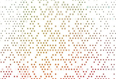 Açık yeşil, küreli kırmızı vektör deseni. Renkli su damlaları olan modern soyut çizimler. Reklamlar, broşürler için desen.