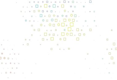 Açık mavi, sarı vektör arka plan daireler, dikdörtgenler. Soyut tarzda dekoratif tasarım, daireler, dikdörtgenler. Reklamlar, broşürler için desen.