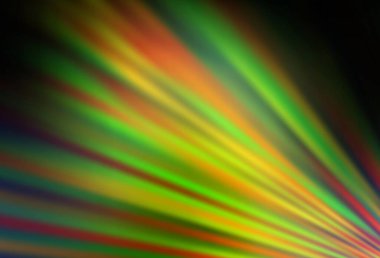 Koyu yeşil, renkli çizgileri olan sarı vektör dokusu. Sopalı modern geometrik soyut çizim. Reklamlar, posterler, afişler için desen.