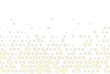 Açık sarı, daire benekli turuncu vektör düzeni, küpler. Soyut tarzda dekoratif tasarım, daireler, dikdörtgenler. Güzel web siteleri için desen.