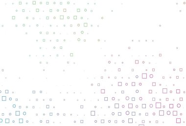 Açık Çokrenkli, lekeli Gökkuşağı vektör şablonu, dikdörtgenler. Daireleri olan renkli bir eğim, soyut arkaplanda dikdörtgenler. Marka kitabın için tamamen yeni bir şablon.