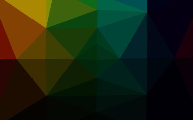 Çizgileri ve üçgenleri olan vektörsüz bir düzen. Soyut arkaplanda renkli eğimli üçgenler