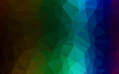 Çizgileri ve üçgenleri olan vektörsüz bir düzen. Soyut arkaplanda renkli eğimli üçgenler