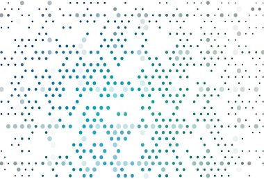 Açık mavi, baloncuklu yeşil vektör arka planı. Parlak renkli soyut çemberlerin olduğu bir resim. Güzel web siteleri için desen.