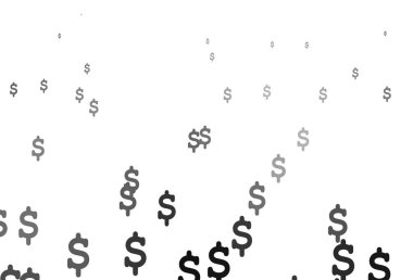 Light Silver, dolar işaretli gri vektör kapağı. Bulanık tasarım ve USD sembolleri. Bu model finansal ve yatırım web siteleri için kullanılabilir.