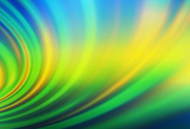 Koyu mavi, kıvrımlı daireli sarı vektör deseni. Mermer şeklinde parlak eğri çizimler. İş tasarımınız için tamamen yeni bir şablon.