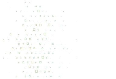 Aydınlık Çokrenkli, Gökkuşağı vektör kaplamalı daireler, küpler. Daireleri olan renkli bir illüstrasyon, doğa tarzında kareler. Güzel web siteleri için desen.