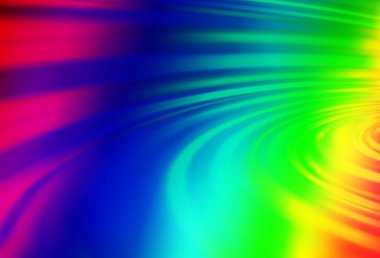 Aydınlık Çokrenkli, soyut çizgileri olan Gökkuşağı vektör şablonu. Mermer biçiminde ve gradyanlı geometrik illüstrasyon. Arkaplanlar için desenli dalga deseni.