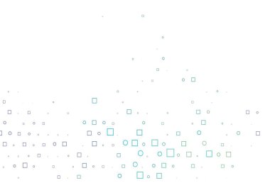 Aydınlık Çokrenkli, çemberli Gökkuşağı vektör arka planı, dikdörtgenler. Daireleri olan renkli bir eğim, soyut arkaplanda dikdörtgenler. İş reklamları için tasarım.