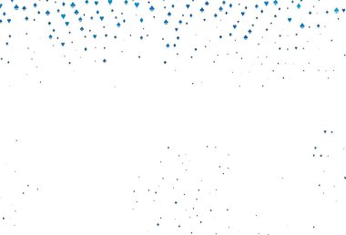 Kart işaretli hafif BLUE vektör arkaplanı. Kalplerin, maça, sinek ve elmasların bulanık dekoratif tasarımı. Kumarhane reklamınız için akıllı tasarım.