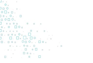 Dairesel benekli hafif Mavili vektör düzeni, küpler. Küplerle, dairelerle soyut çizimler. Marka kitabın için tamamen yeni bir şablon.