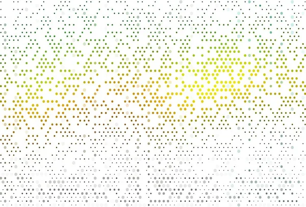 Světle Zelená Žlutá Vektorová Dispozice Kruhovými Tvary Krásná Barevná Ilustrace — Stockový vektor