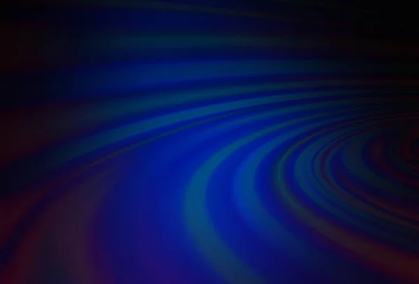 Темно Синий Векторный Узор Линиями Овалами Совершенно Новая Цветная Иллюстрация — стоковый вектор