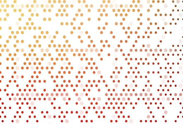 Açık Kırmızı, noktalı sarı vektör arkaplan. Parlak renkli soyut çemberlerin olduğu bir resim. İş reklamları için tasarım.