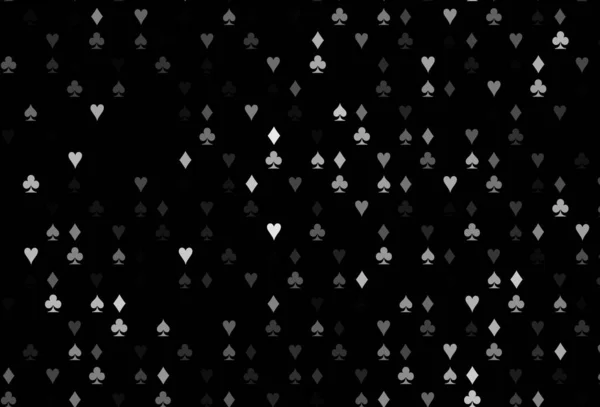 Темне Срібло Сірий Векторний Візерунок Символом Карт Барвистий Градієнт Знаками — стоковий вектор