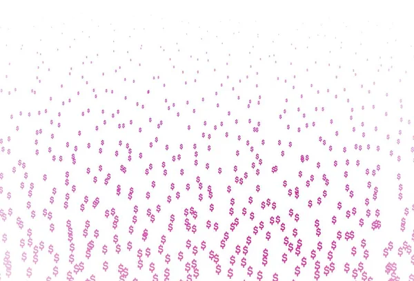 Bankacılık sembollü açık pembe vektör düzeni. Para sembollü modern soyut illüstrasyon. Ekonomi ve zenginlik reklamınız için akıllıca bir tasarım..