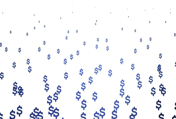 Dark Blue Vector Cover Dollar Signs Blurred Design Symbols Usd — Stock Vector