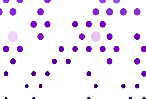 Light Purple Vector Backdrop Dots Beautiful Colored Illustration Blurred Circles — Stock Vector