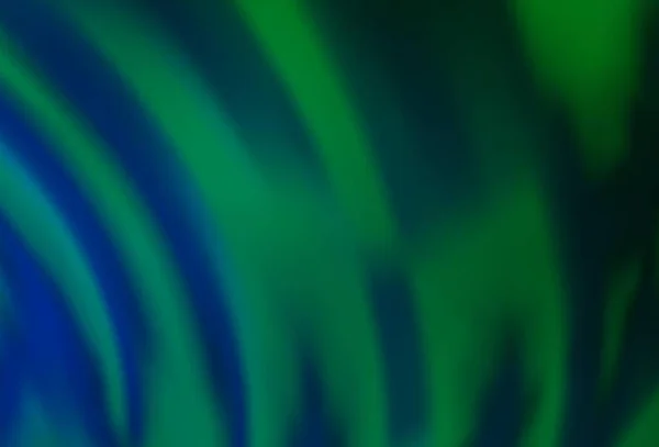 深蓝色 绿色矢量背景 有弯曲的缎带 色彩斑斓的抽象图解与渐变线 为你的网站进行清晰的设计 — 图库矢量图片