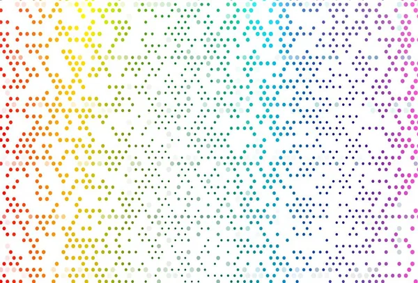 Light Multicolor Rainbow Vektor Layout Mit Kreisformen Illustration Mit Einer — Stockvektor