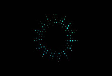 Koyu mavi, kare şeklinde yeşil vektör deseni. Dikdörtgenli soyut gradyan çizimi. İş ilanları, broşürler, broşürler için desen