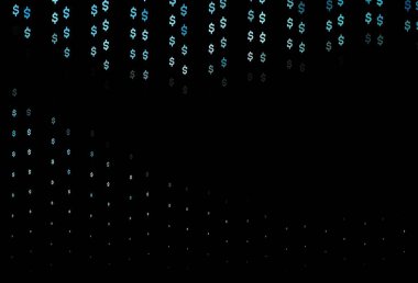 Finansal sembollü koyu mavi vektör dokusu. Beyaz arka planda tüm para birimlerinin renkli sembolleri. Kalıp, reklam, broşür ve banka broşürleri için kullanılabilir.